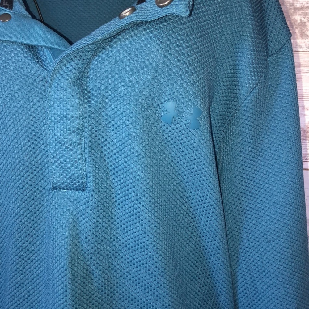 Under Armour Golf Storm Sweater Pullover Size Large cold gear blue sweatshirt - Picture 2 of 4